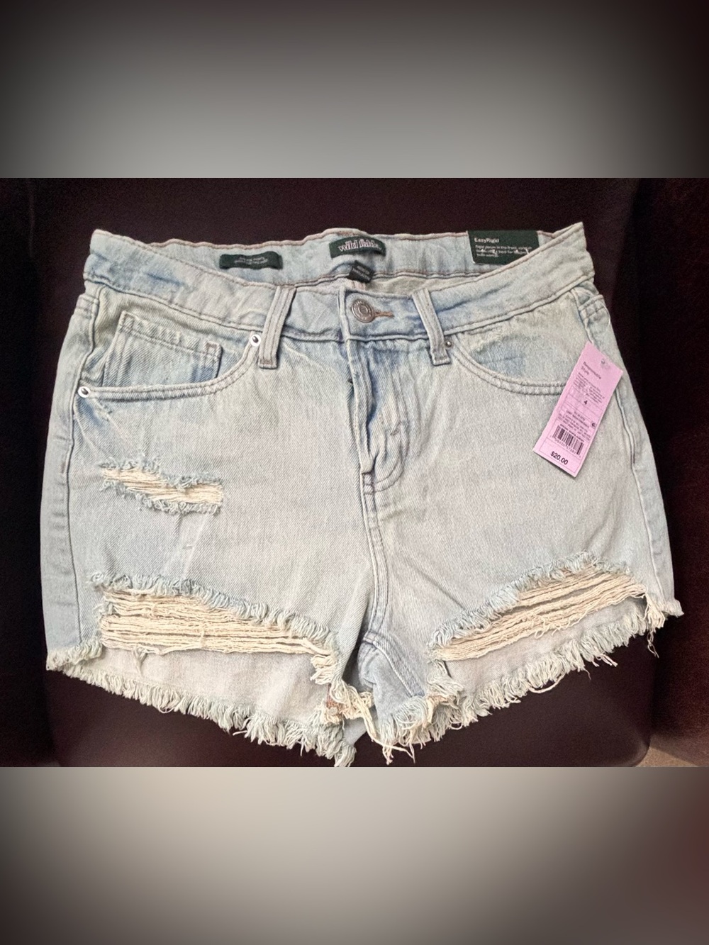 wild fable Light Blue Distressed Denim Shorts